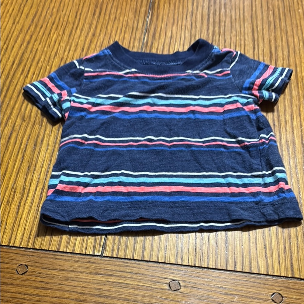 Striped Kids T-Shirt - Blue, Red, and White